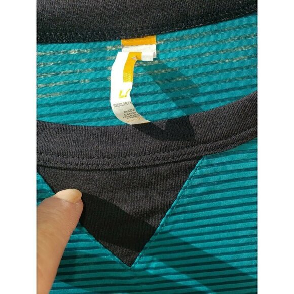 NWT LUCY Full Potential Verdial Pullover Top Large Green Black Athletic Mesh - Picture 4 of 9